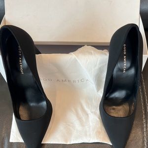 Good American Black Heels - Never Worn
